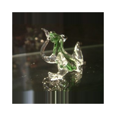 Grenouille assise en verre