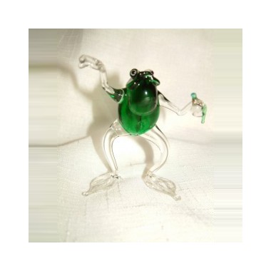 Grenouille chantante en verre