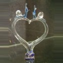 Escargot sur coeur en verre
