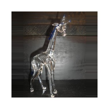 Grande girafe en verre