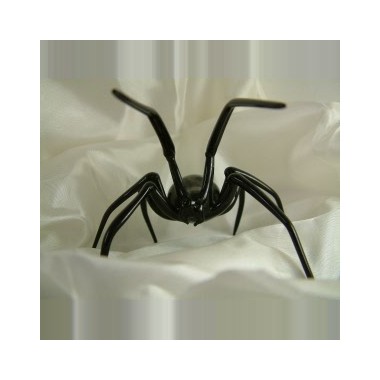 Araignée noire en verre