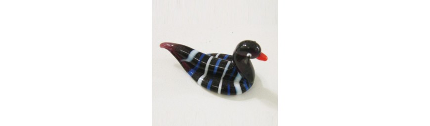 Animaux en verre -  Canard en verre -  Cristallerie de la Fontaine