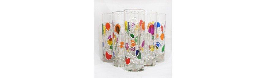  Services de verres -  Collection Carnaval -  Cristallerie de la Fontaine